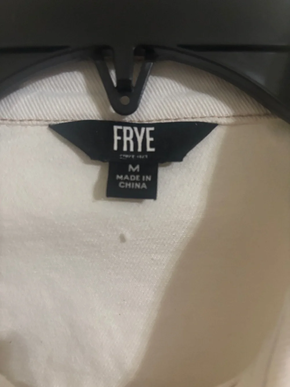 Frye White Long-Sleeve Button-Front Mini Denim Dress - Picture 3 of 10